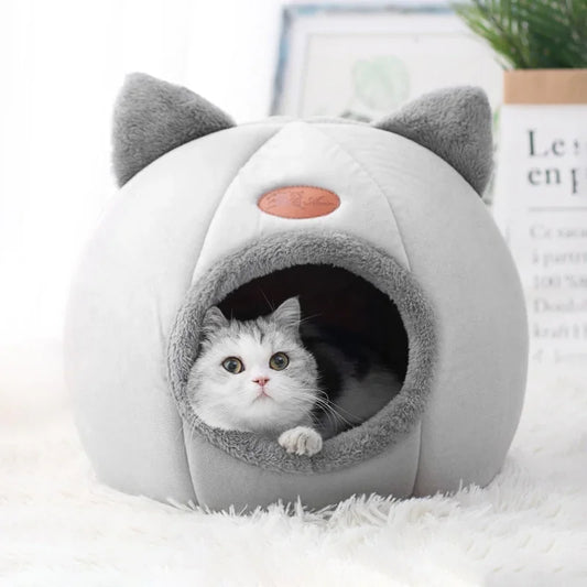 New Deep Sleep Comfort In Winter Cat Bed Iittle Mat Basket Small Dog House Products Pets Tent Cozy Cave Nest Indoor Cama Gato - Play Paws Toys