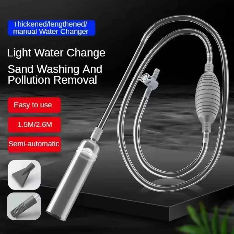 Manual Semi Aquarium Siphon Vacuum Cleaner Fish Tank Water Changer Manual Water Changer Semi-Automatic Aquarium Pump Cleaner