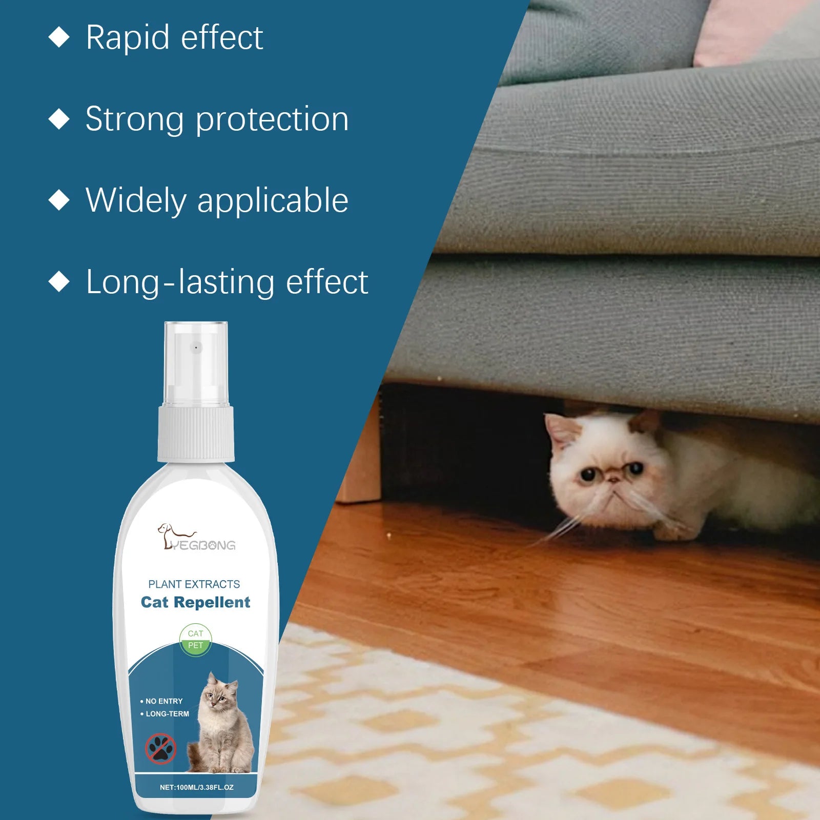 Indoor Cat Repellent Spray Anti-Scratching Anti-Chewing Behavior Corrector Pet Repelling Cats Deterrents Spray Pet Product 100ml