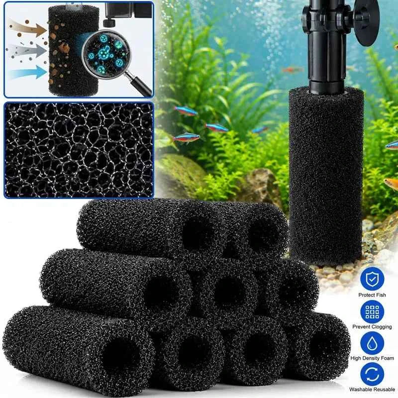 Aquarium Pre Filter Sponge Fish Tank Inflow Inlet Filter Foam Roll for Prevent Small Fish Shrimp Being Sucked Filter Barrel Tool