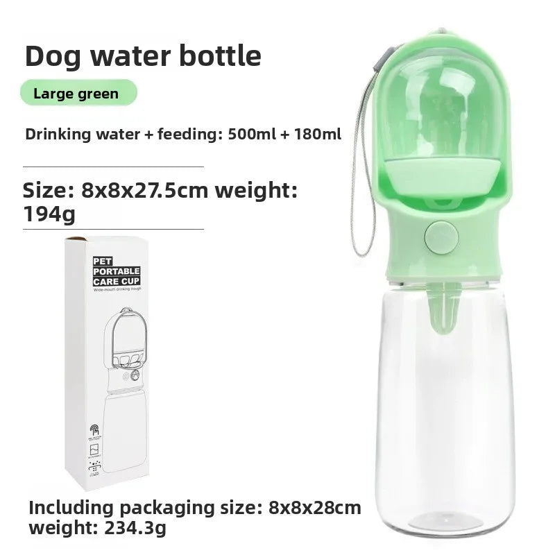 Portable Dog Cat Water Bottle with Storage Food and Water Container for Puppy Pets dogs Feeder Bowl Outdoor Travel Pet supplies