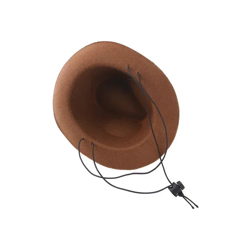 Pet Hat Dog Cat Western Cowboy Hat Halloween Pet Outdoor Caps  Funny Retro Photo Prop Dog Accessories Doll Decor Pet Products - Play Paws Toys