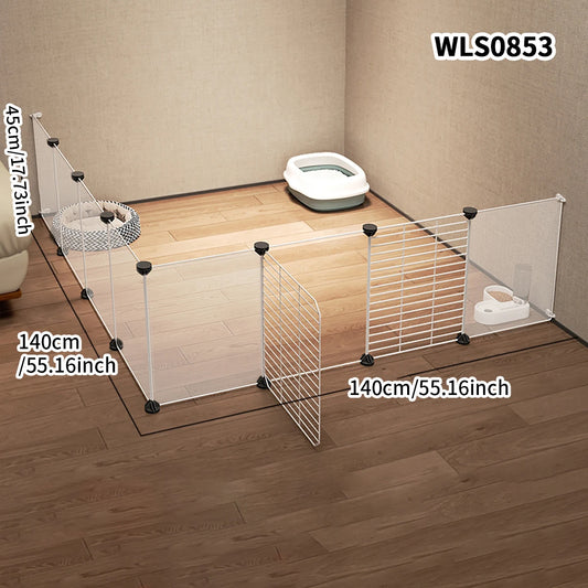 Pet Fence Kitten Isolation Door Dog Cage Kitten Guardrail Iron Small Size Dogs Teddy Indoor Kennel Home Rabbit Fence Cat Cage - Play Paws Toys