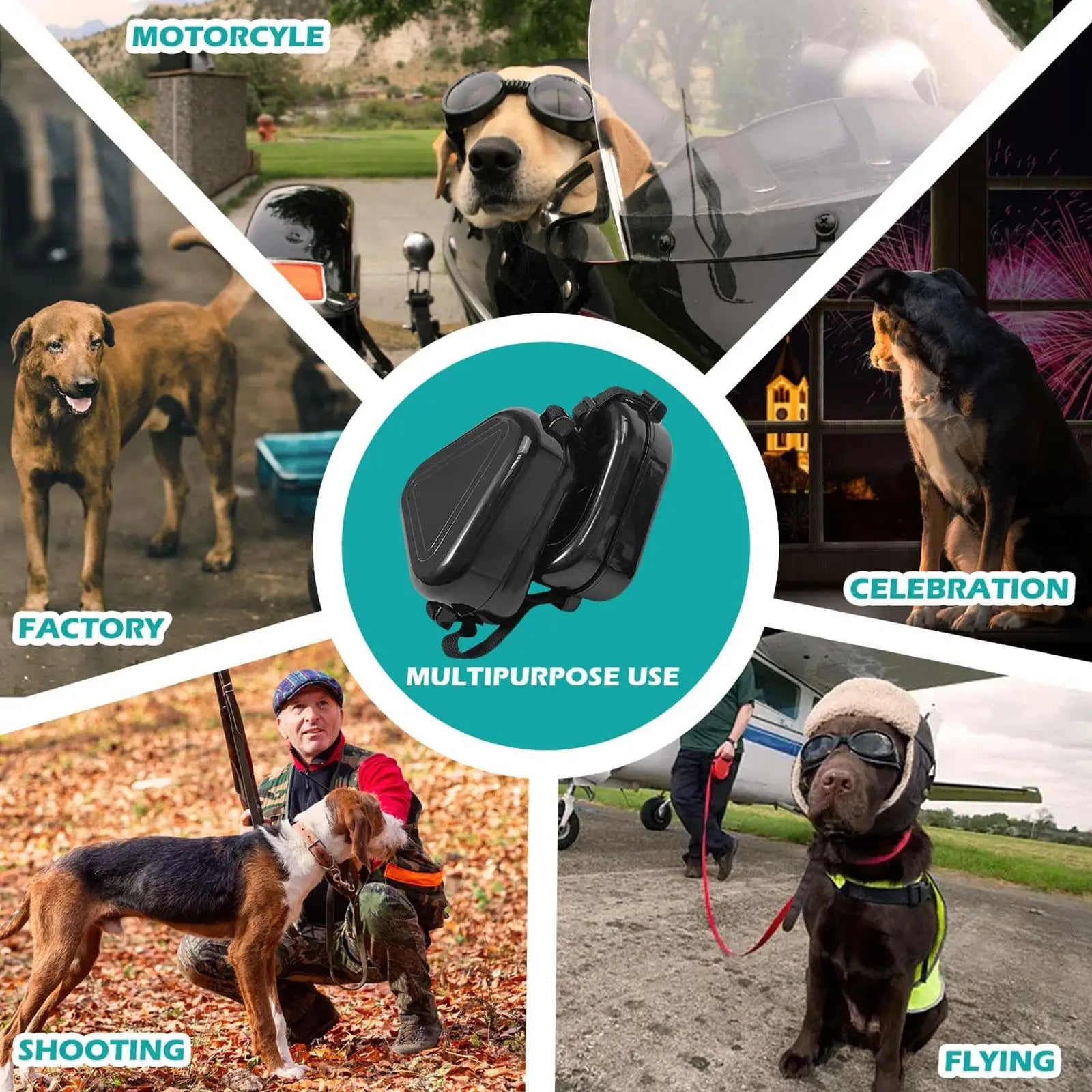 Dog Noise Reduction Earmuffs Pet Earmuffs Head-worn Hearing Protection Anti-noise Dogs Supplies Pet Noise Reduction Cover