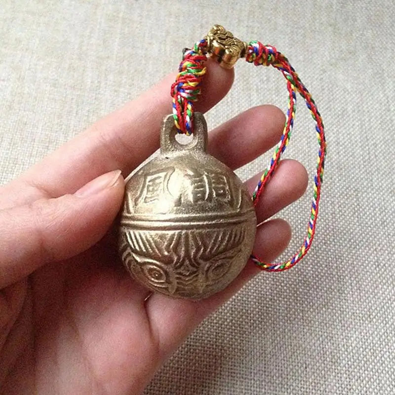 1/2PCS 38mm Excellent Chinese Tibetan Bell Tiger Gift Great Lucky Feng Shui Bell Head Brass Charming Bells