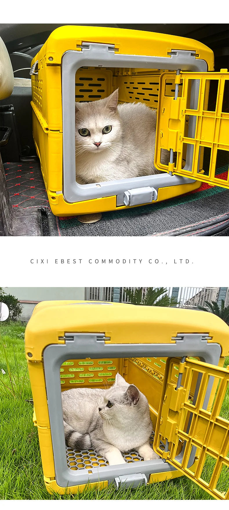 Pet Supplies Car Portable Cat Cage Portable Foldable Flight Case Breathable Kennel For Outing Pet Check-in Box - Play Paws Toys