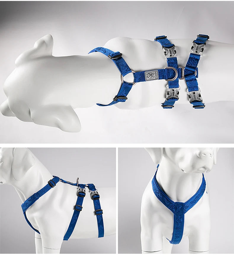 Winhyepet Dog Harness Pet Strap Adjustable Vest Triple Anti-escape Traveling Walking Pet Accessories For Small Meduim Large Dogs