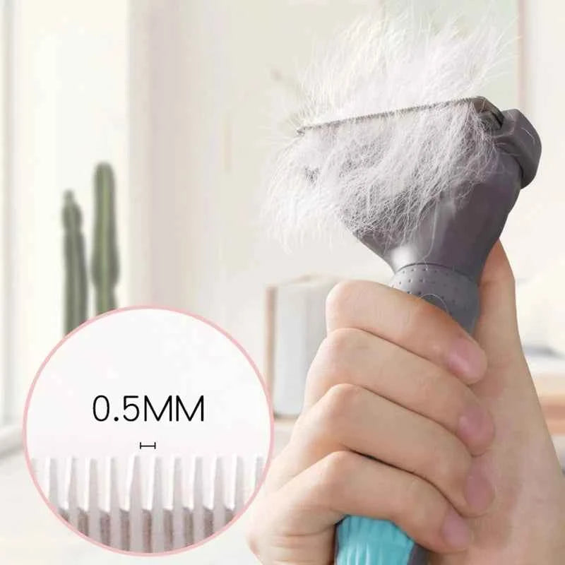 Planet Pet Grooming Brush - Double Sided Shedding and Dematting Undercoat Rake Comb for Dogs and Cats,Extra Wide, Blue