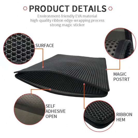 Large size Cat Litter Mat Eva Double Layer Waterproof Cat Litter Mat Pet Litter Box Mat Pet Toilet Cat Mat Cat Toilet Mat - Play Paws Toys