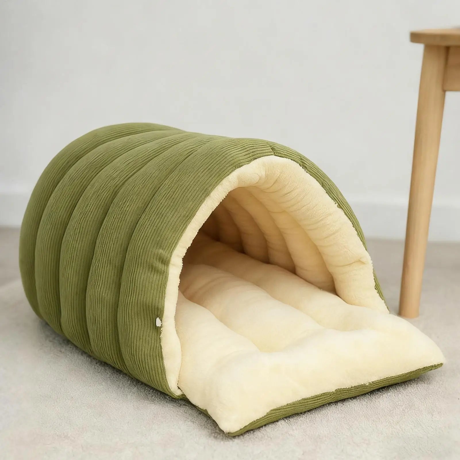 winter Indoor thickened cat bed washable soft short plush fluffy cats sleeping bed enclosed warm pets bed for Puppy Kitten - Play Paws Toys