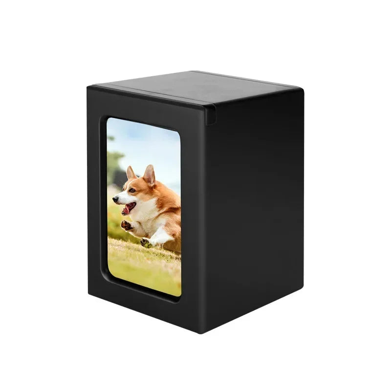 Wooden Pet Dog Cat Urn Photo Cinerary Casket Memorial Box urnen voor menselijk as  cat memorial