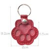 Pet Hair Memorial Keychain PU Leather Keepsake Locket for Cat Dog Fur Pet Hair Storage Pendant Handbag Hanging Accessories
