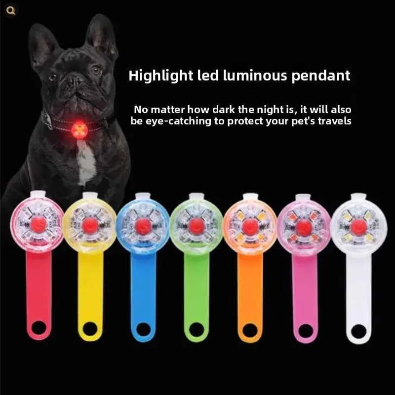 Dog Collar LED Light USB Rechargeable Waterproof Anti Lost Safety Flashing Pendant for Dogs Cats Pets Night Walking Reflective