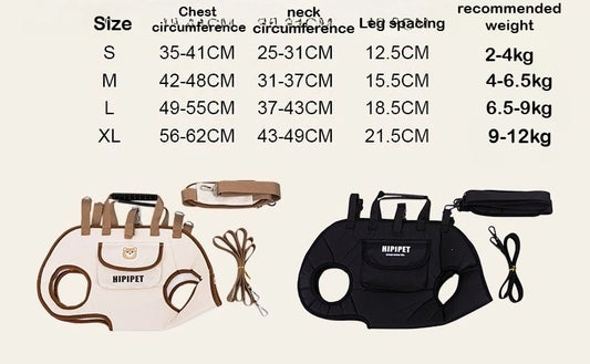 Portable and breathable pet backpacks for cats and dogs, suitable for outdoor use, with leash, can be carried by hand or slung - Play Paws Toys