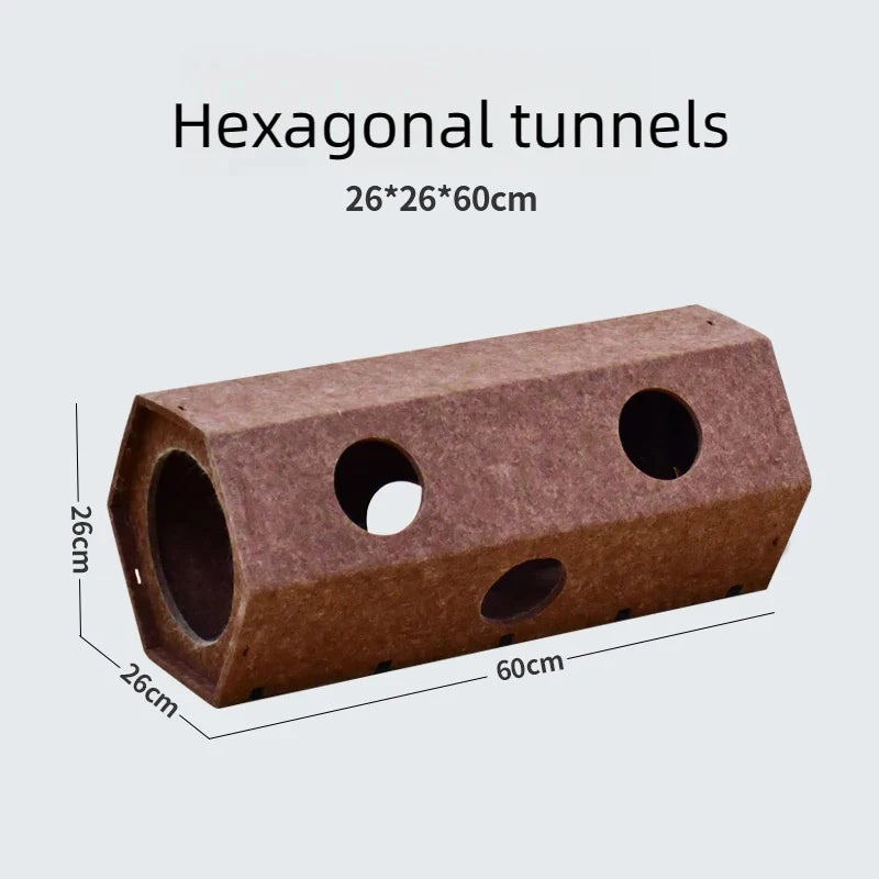 Foldable Pet Cat Tunnel Tube Toy Four Seasons Wall Corner Play Tunnel Indoor Interactive Game Toy for Cats Kitten Small Pets