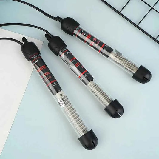 [E] EU Plug Adjustable Temperature Thermostat Heater Rod Glass Aquarium Heater 25-300W Submersible Fish Tank Water Heating Rod