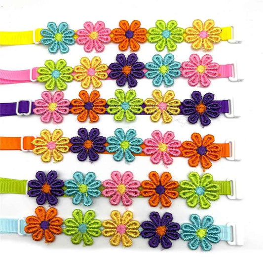 50/100pcs Fashion Dog Bow Tie Flowers Style Dog Bowties Necktie Collar Pet Supplies Pet Grooming Accessories for Small Dog Cat