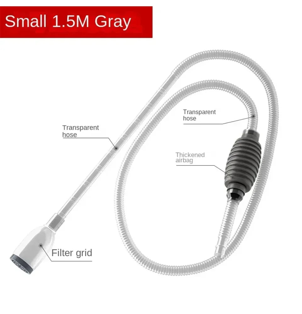Aquarium Siphon Vacuum Cleaner Fish Tank Water Changer Manual Water Changer Semi-Automatic Aquarium Pump Cleaner Vacuum Tools