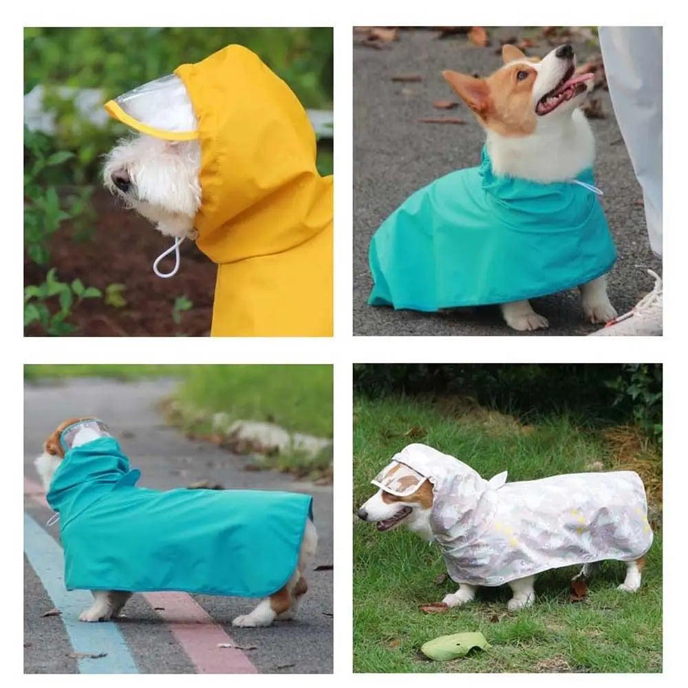 Pet It Yolk Man Pu Dog Raincoat Teddy Corgi Golden Retriever Pet Clothes Waterproof Outdoor Dog Supplies