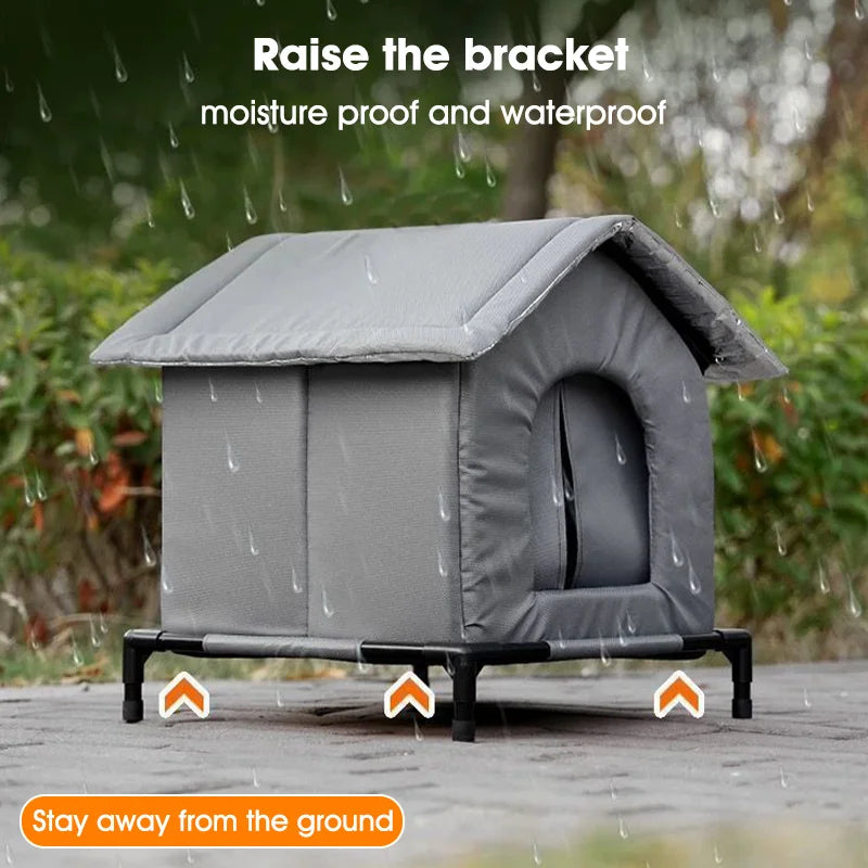 NewestStray Cat dog House Waterproof Outdoor Winter Warm Pet Cave Sleeping Beds Home Foldable Washable for Small Supplies - Play Paws Toys