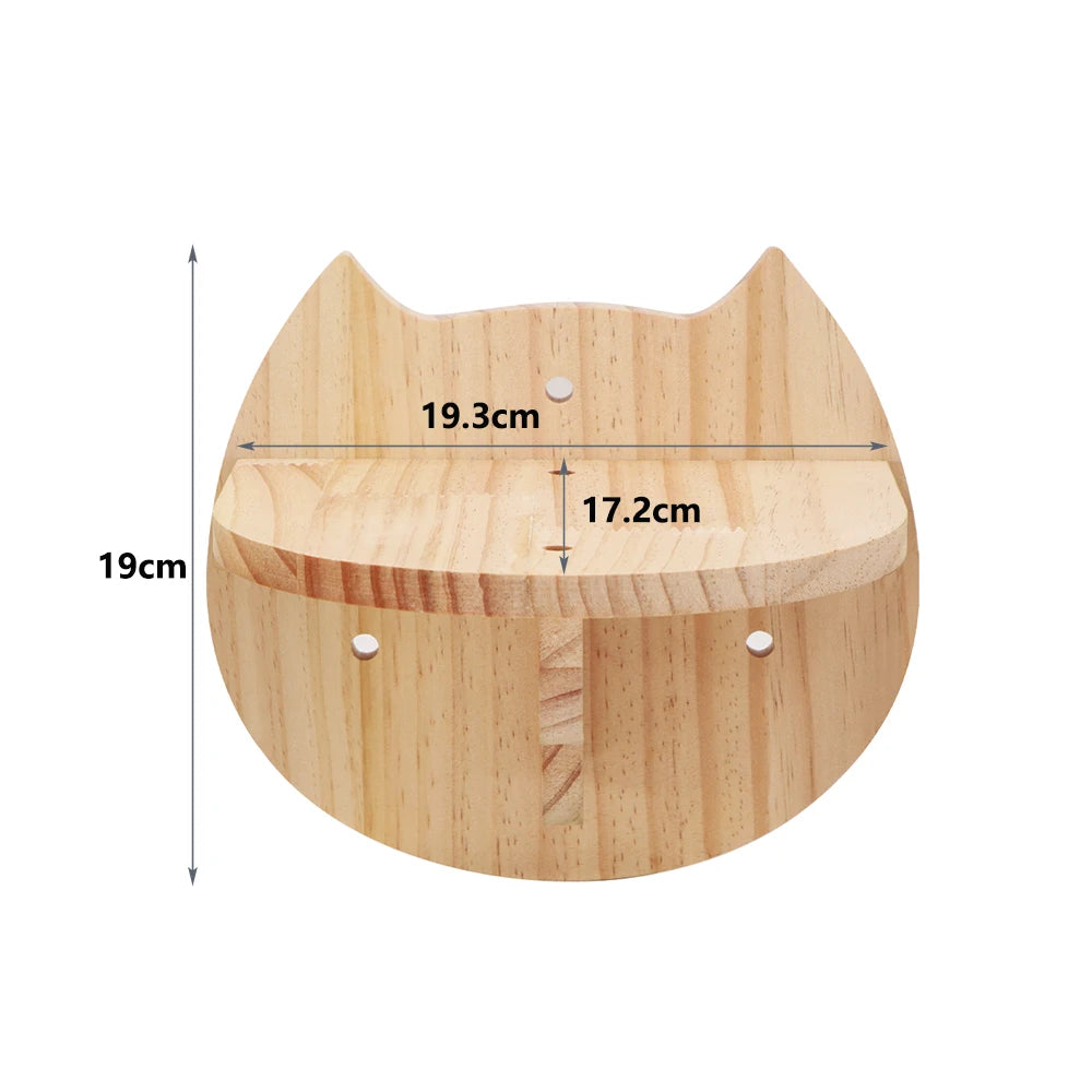 Cat Wall Climbing Shelf Steps Ladder Scratching Post Scratcher Bed Hiding House for Cats Tree Tower Pet Furniture Accessories - Play Paws Toys