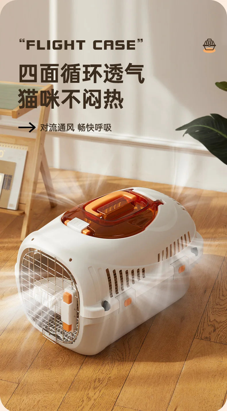 New pet aviation case, convenient, breathable, suitable for outdoor travel, cage for cats and dogs, and pet only - Play Paws Toys