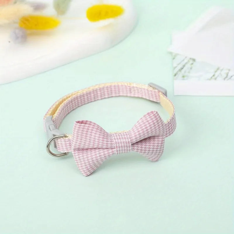 Cute Cat Collar with Bow Tie Adjustable Design Pet Dogs Cats Puppy Necklace Pet Supplies