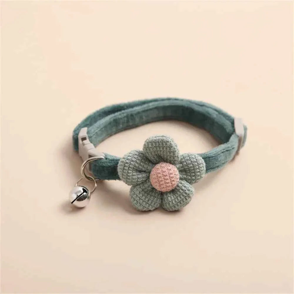 Cartoon Pet Supplies Safety Pet Collar Small Dog Cat Bow Bell Lovely Flowers Bell Dog Necklace Neck Decoration 1 Pcs 4pcs