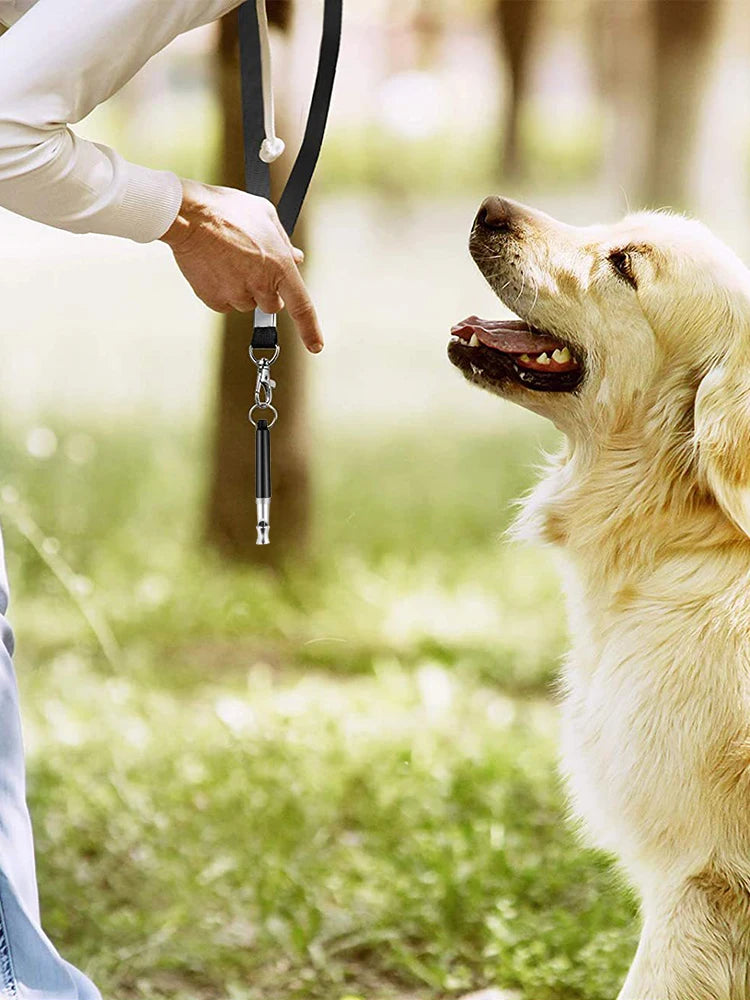 2025 Ultrasonic Dog Whistle - 16-25kHz Adjustable Bark Control with LED, Pocket-Sized Training Aid for Home & Outdoors