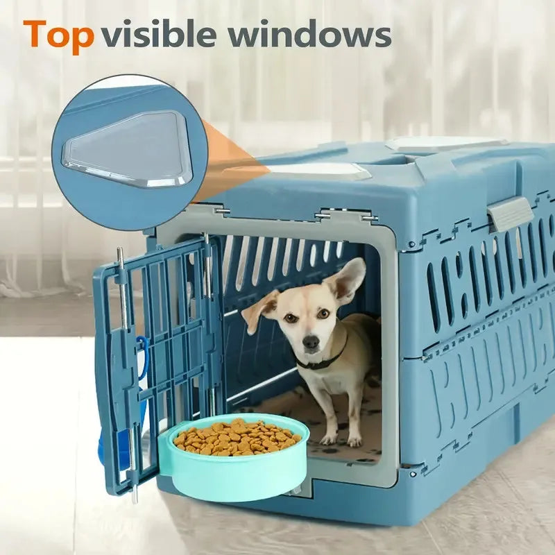 Portable Pp Material Outdoor Pet Cage, Foldable Durable PetTravel Carriers Dog Cage Large Cat Carrier Hard - Play Paws Toys