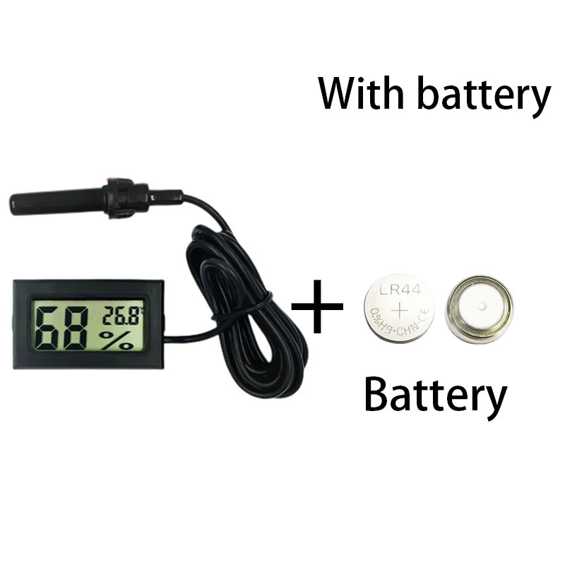 Mini Convenient Digital LCD Thermometer Sensor Hygrometer Gauge Refrigerator Aquarium Monitoring Display Humidity Detector