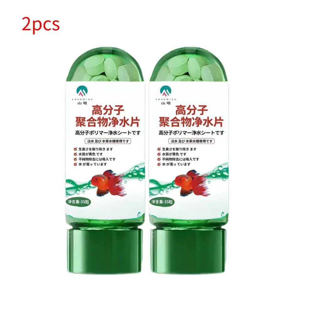 Water Purification Tablets Fish Bowl Water Cleaning Odor Remover Effective Algae Repellent Agent Safe Environment for Your Fish