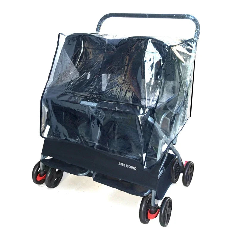 Multifunctional pet car Ultra-light two-seater pet buggy Detachable and washable trolley Universal pet car for cats and dogs - Play Paws Toys
