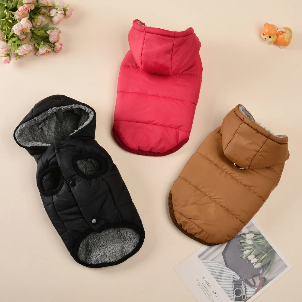 Warm Cats Hoodie Coat For Small Medium Cats Dog Winter Cozy Fleece Puppy Kitten Jacket Clothes Windproof Pet Pug Sphynx Costume - Play Paws Toys