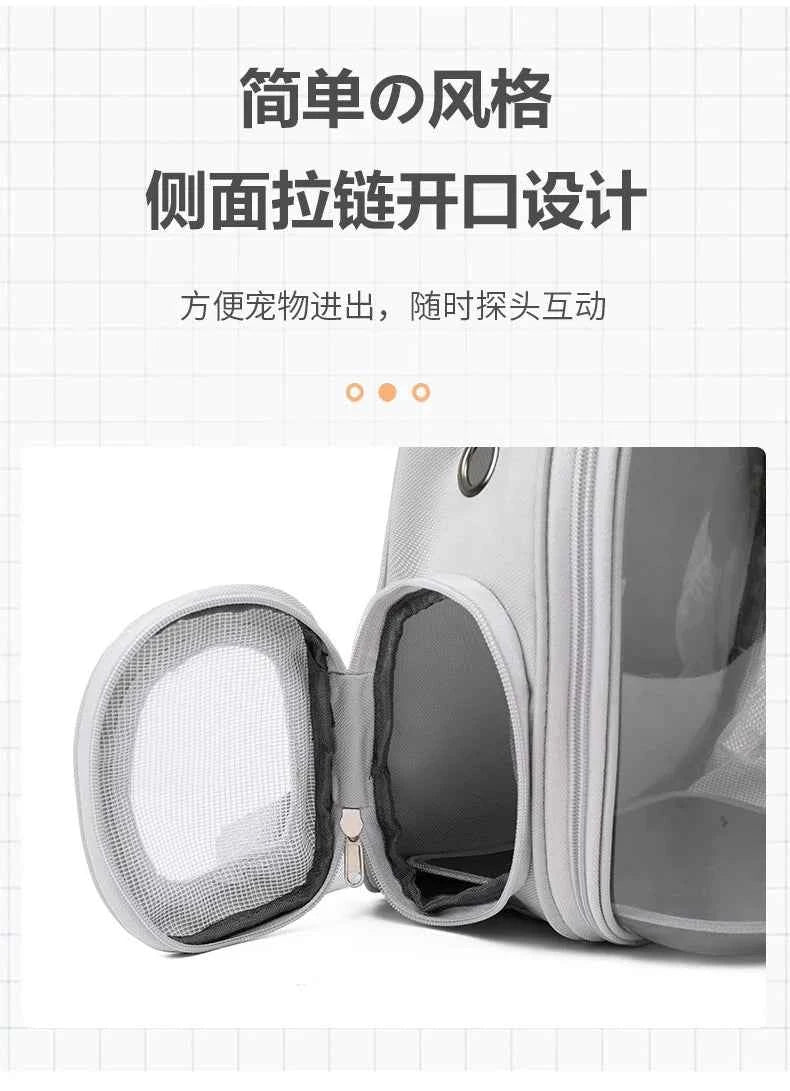 2025 New Space Capsule Transparent Cat Bag Breathable Shoulder Pet Bag Portable Cat Bag Pet Supplies Pet Backpack