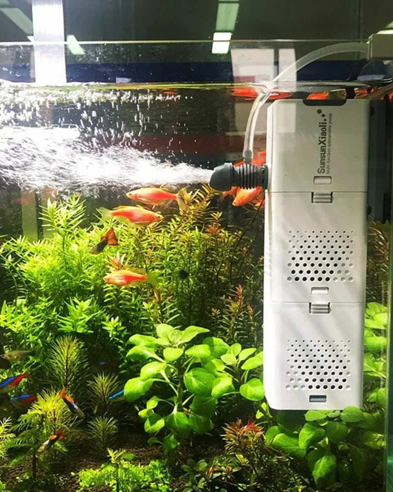 Aquarium 3 in 1 Filter for Aquarium Fish Tank Filter Mini Fish Tank Filter Aquarium Oxygen Submersible Water Purifier Aeration