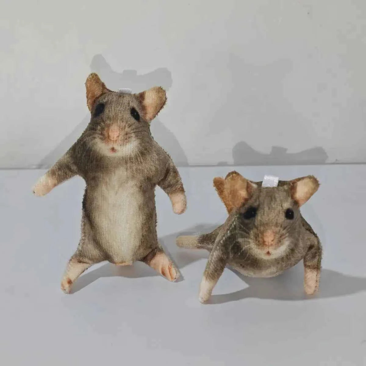 Creative 12/24cm Simulated Mouse Doll Plush Cartoon Doll Soft Kawaii Nimi Animal Figure Stem Built in Skeleton Kid Gift Birthday