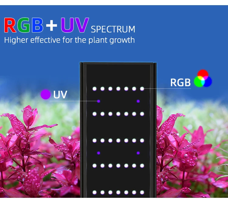 WEEK AQUA L Series APP Control Dimmer & Timer RRB+UVA Aquarium Lighting Planted Led Light