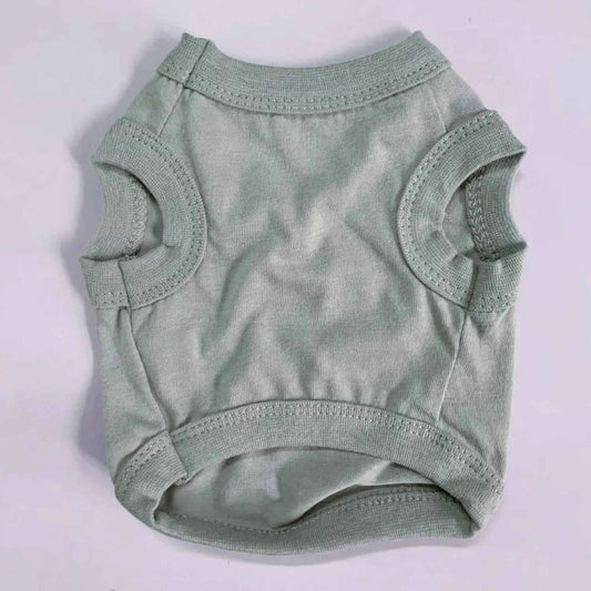 Soft Cotton Blank Dog Shirt, Breathable Spring Summer Pet Apparel, Lightweight Plain Dog T Shirt for Small to Large Dogs