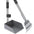 Dog Pooper Scooper, Dog Poop Tray and Rake Set, Pet Waste Removal Scoop with Long Adjustable Sectional Stainless Handles