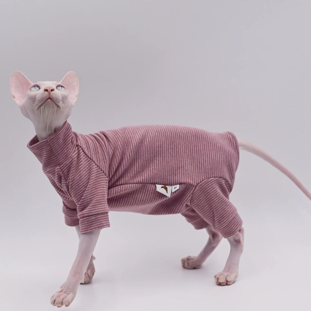 Hairless Cat Clothes Warm and Soft Four-Legged Hoodie for Sphynx Cats for Autumn and Winter for Devon Rex, Cornish - Play Paws Toys