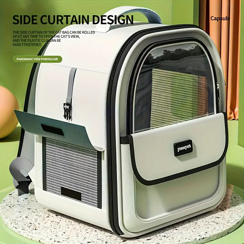KEMORELA Pet Backpack for Cats And Dogs Large Outdoor Transparent Capsule Breathable Carrying Bag Pet Supplies - Play Paws Toys