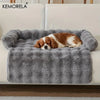 Luxury Plush Pet Mattress -Thickened Warm Imitation Rabbit Fur Dog Bed with Pillow, Scratch-Resistant Anti-Slip for Medium Dogs