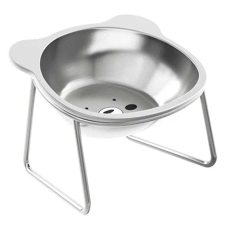 Stainless Steel Cat Bowls Raised Whisker Fatigue Relief Cat Plates Pet Water Dish Kitten Bowls Pet Bowls for Cats Food Bowls - Play Paws Toys