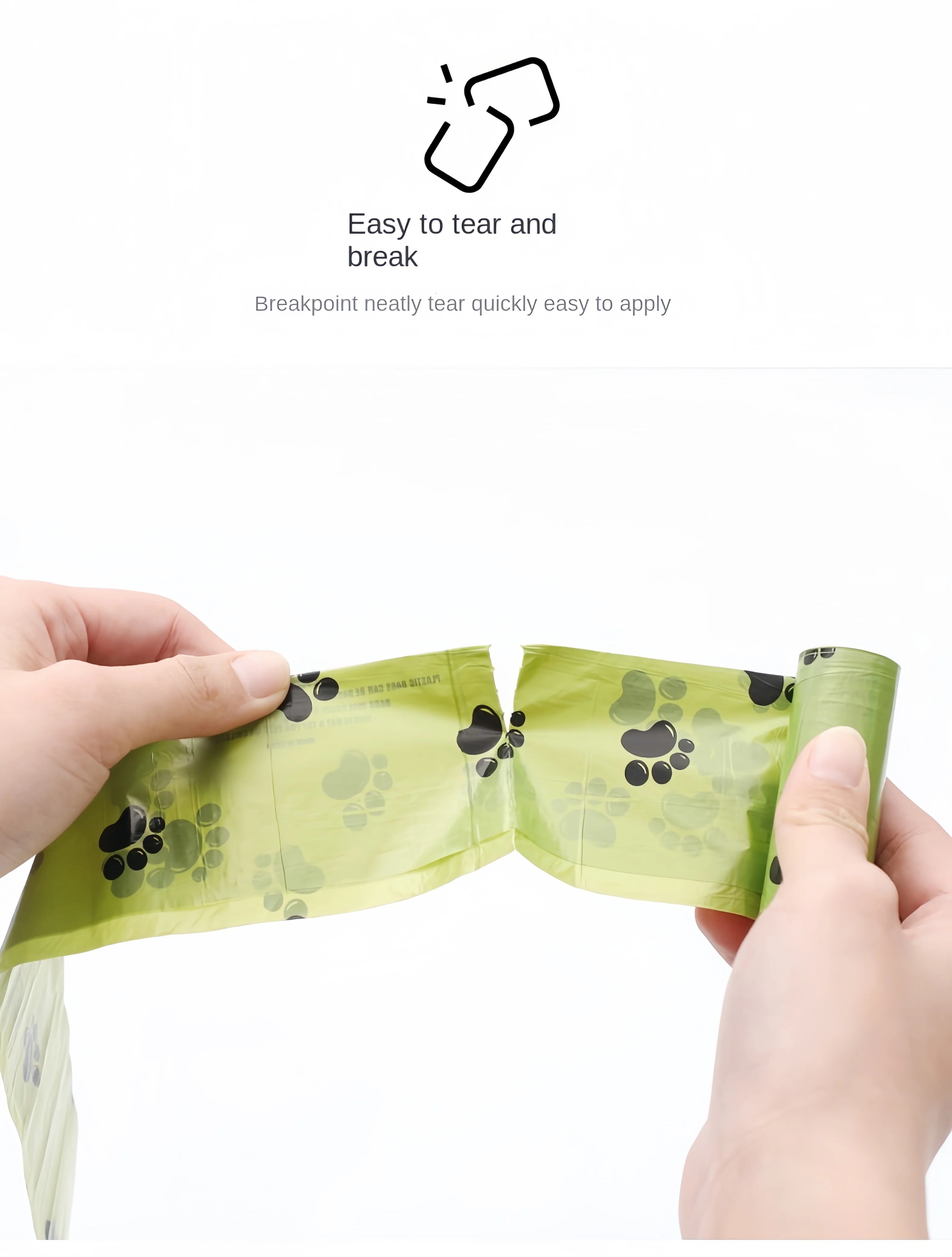 Dog Poop Bag Biodegradable Pet Dog Poop Bag Zero Waste Dog Pooper Bags Paw Doggy Litter Poop Bag Dog Poop Bag Dispenser