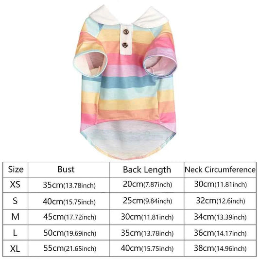 New summer puppy striped short sleeves Dog Vest Trendy Internet Celebrity POLO Shirt Store Cat Pet Clothes Lightweight Sunscreen