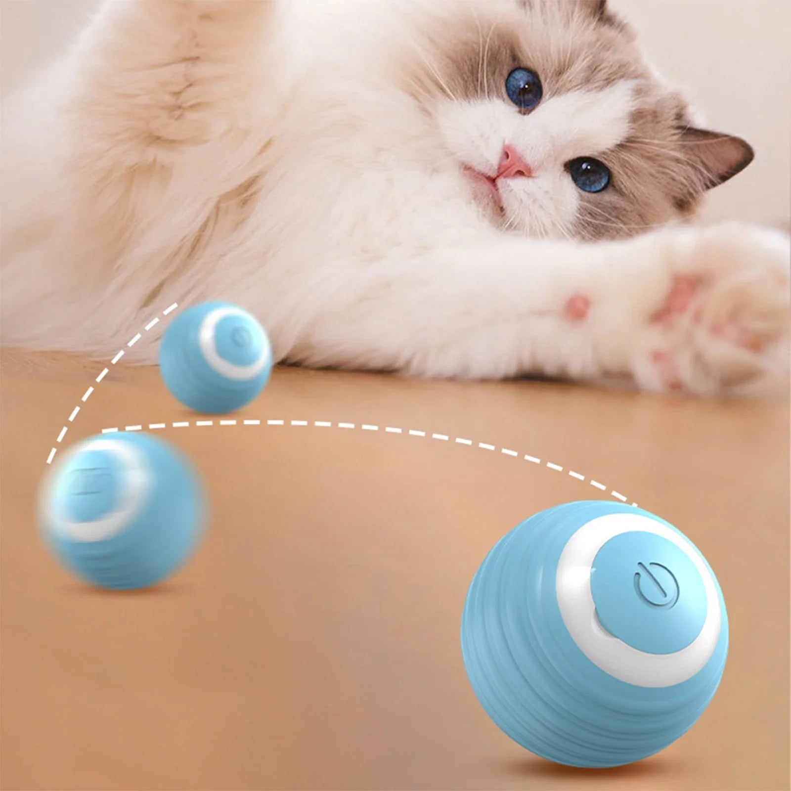 Automatic Moving Cats Toy Interactive Ball Rechargeable Rolling Electric Ball Home Pet  Accessories Things for  Supplies - Play Paws Toys