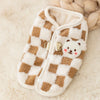Plush Cat Puppy Button Jacket with Buckle Warm Winter Pet Clothes Cartoon Bear Print Kitten Coat Sphynx Clothing ropa para gato - Play Paws Toys