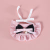 1pc Elegant Pet Princess Outfit Set - Chic Beret, Pearl Bow & Floral Bib for Cats and Small Dogs