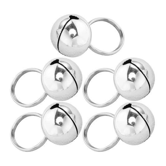 5Pcs High Sensitivity Stainless Steel Pet Bells Loud Ringing Minimal Movement for Cat Dog Collars Wildlife Safety Tracking